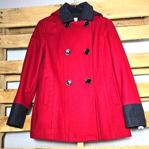 Nautica coat Size:L Color:Red/Charcoal